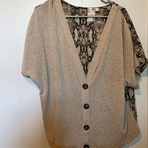 Blupepper cute snake skin button tee